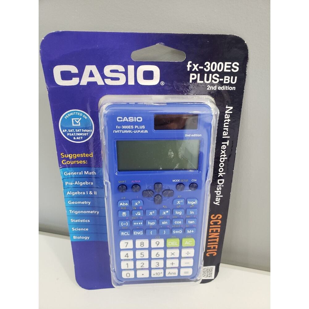 NEW Casio FX-300ES Plus-BU 2nd Edition Scientific‎ Calculator Blue